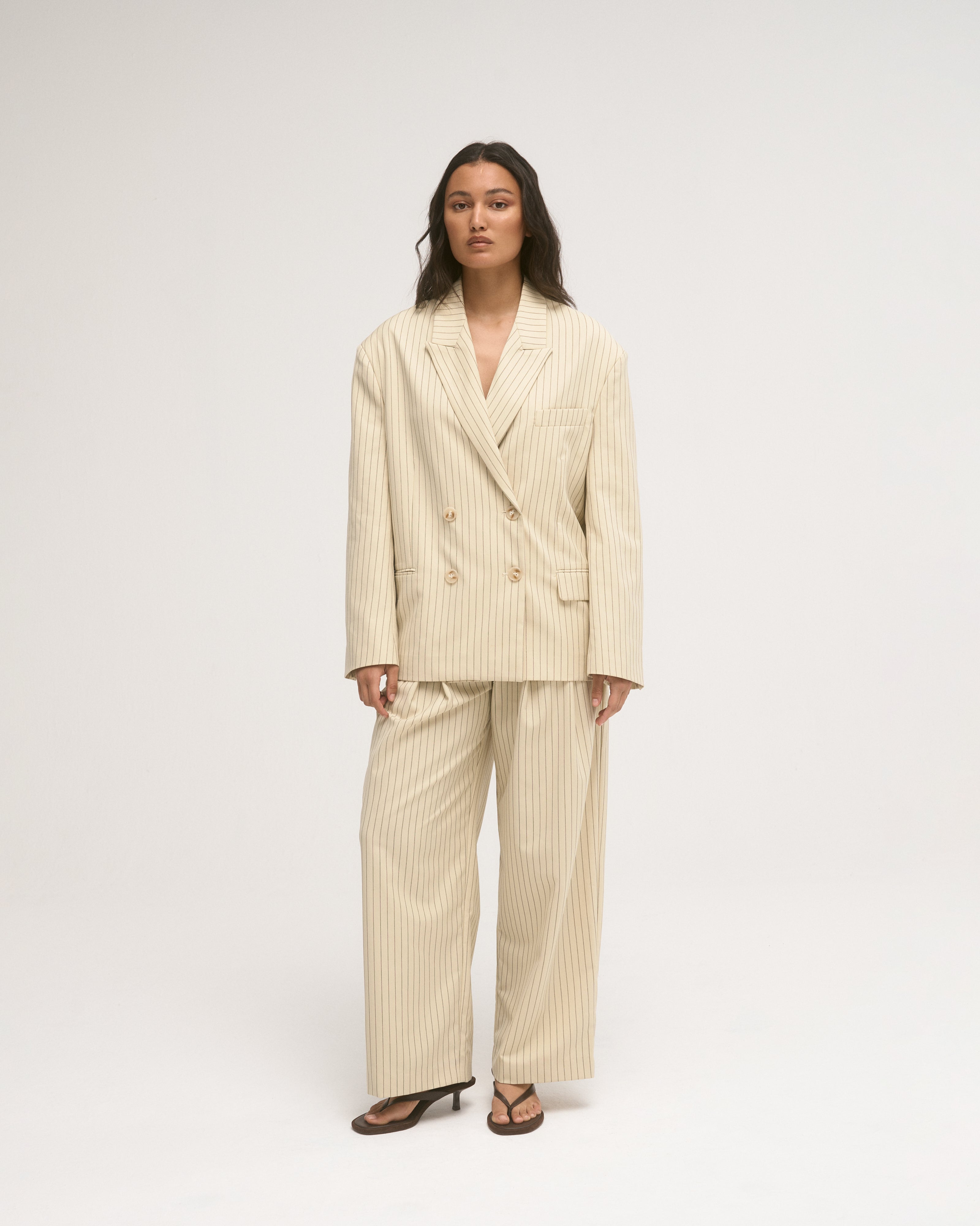 MIELI INVARIANT Tulle Layer Pleat Pants