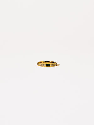 GREEN RHINESTONE RING GOLD