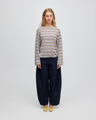 BARREL DENIM TROUSERS DARK