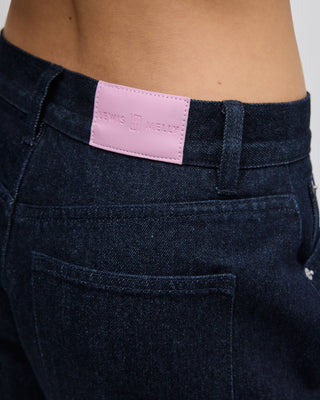 BARREL DENIM TROUSERS DARK