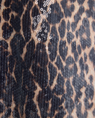 LEOPARD SEQUIN MAXI SKIRT