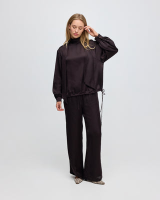 FREJA DRAWSTRING TROUSERS BROWN