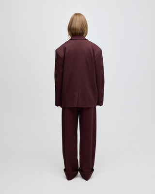 NOWEE DOUBLE BREASTED BLAZER BROWN
