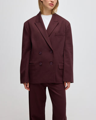 NOWEE DOUBLE BREASTED BLAZER BROWN