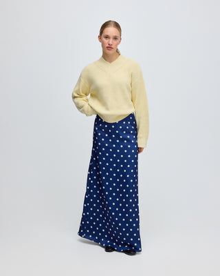 PADDED V-NECK SWEATER BUTTER YELLOW