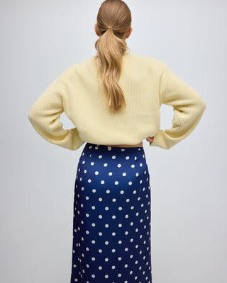 PADDED V-NECK SWEATER BUTTER YELLOW