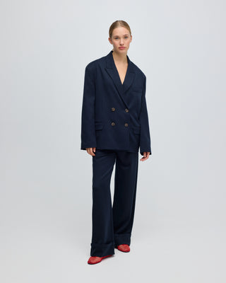 NOWEE DOUBLE BREASTED BLAZER NAVY BLUE