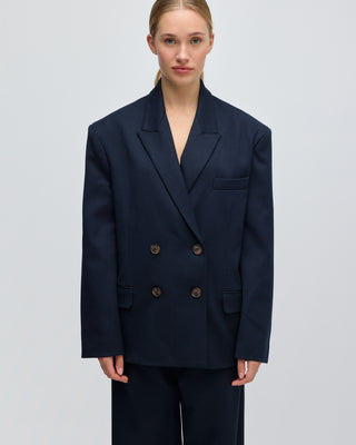 NOWEE DOUBLE BREASTED BLAZER NAVY BLUE