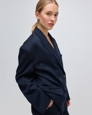 NOWEE DOUBLE BREASTED BLAZER NAVY BLUE