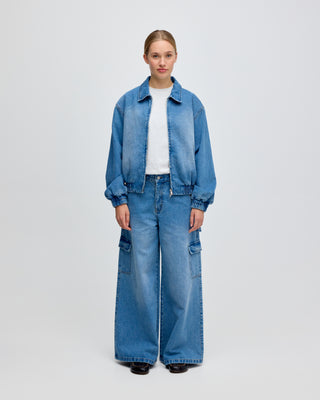 DENIM BOMBER JACKET