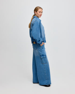 DENIM BOMBER JACKET