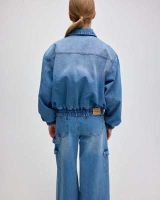 DENIM BOMBER JACKET