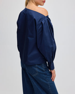 KAIA OFF SHOULDER BLOUSE NAVY BLUE