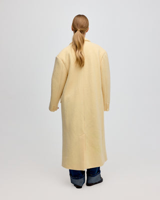 OVERSIZED WOOL BLAZER COAT YELLOW