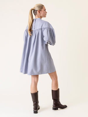 STRIPED CAMILLE DRESS LIGHT BLUE