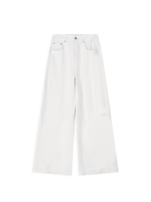 BARREL DENIM TROUSERS WHITE