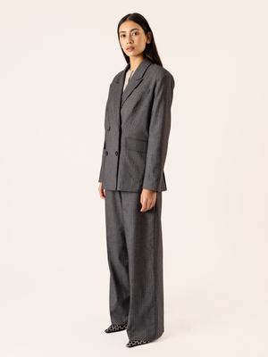 PINSTRIPE BOBBIE TROUSERS GREY