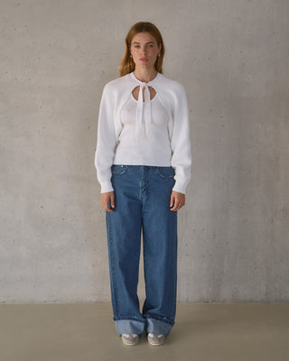 BABETTE BOW TIE BOLERO WHITE