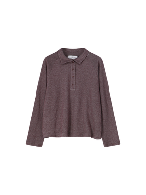 SOFT STRIPED POLO SHIRT BURGUNDY