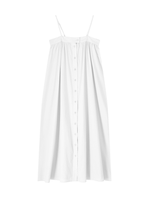 BUTTONED MAXI DRESS WHITE
