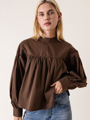 CAMILLE BLOUSE BROWN