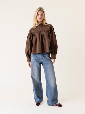 CAMILLE BLOUSE BROWN