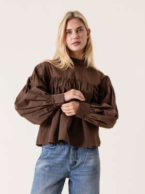 CAMILLE BLOUSE BROWN