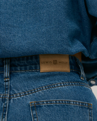 DENIM JORTS DARK BLUE