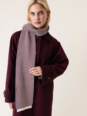 PLEATED LARA TRENCHCOAT BURGUNDY