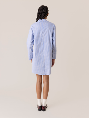 AYDEN STRIPED SHIRT DRESS BLUE