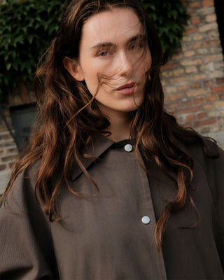 IDA PLEATED TRENCHCOAT BROWN