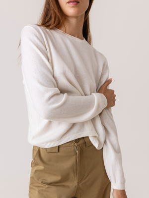 MERINO KNITTED SWEATER ECRU