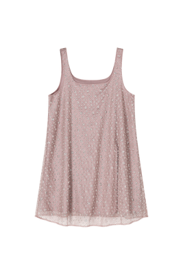 EMBELLISHED MINI DRESS DUSTY PINK