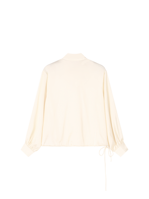 FREJA SATIN BLOUSE ECRU