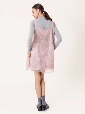 EMBELLISHED MINI DRESS DUSTY PINK