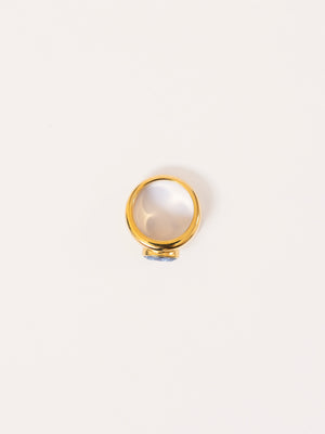 BLUE STONE DOME RING GOLD