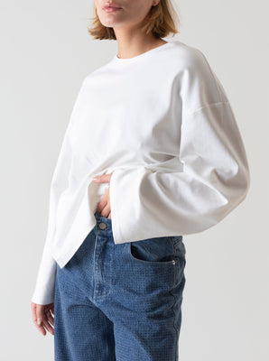 RELAXED LONG SLEEVE T-SHIRT WHITE