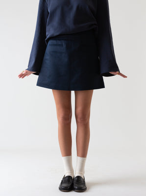 MINI SKIRT NAVY BLUE