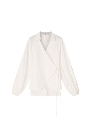 KIMONO PUFF SLEEVE BLOUSE WHITE