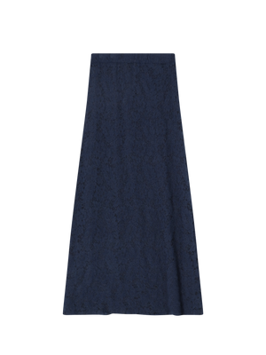 LACE MAXI SKIRT NAVY BLUE