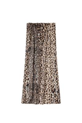 LEOPARD SEQUIN MAXI SKIRT