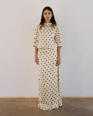 POLKA DOT MAXI SKIRT
