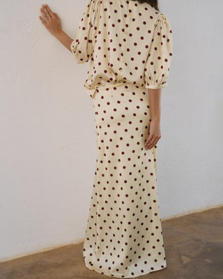 POLKA DOT MAXI SKIRT
