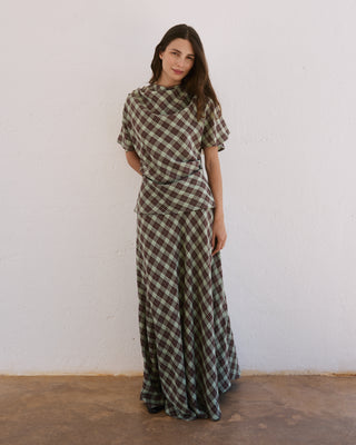 CHECKED LUCIA MAXI SKIRT