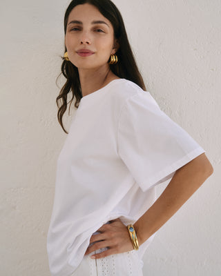 BOAT NECK T-SHIRT WHITE