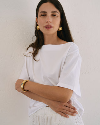 BOAT NECK T-SHIRT WHITE