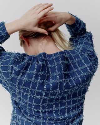 TWEED CROPPED JACKET BLUE – LEWIS & MELLY