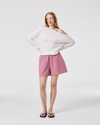 NEW YORK OFF SHOULDER T-SHIRT WHITE – LEWIS & MELLY