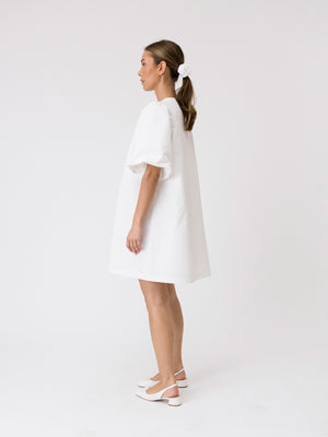 LILLY PUFF SLEEVE DRESS WHITE