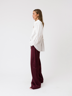 SILKY TROUSERS BURGUNDY